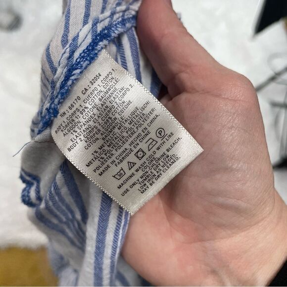 Anthropologie Holding Horses Mimi Pieced Striped Longline Wrap Tunic Top - Picture 9 of 9